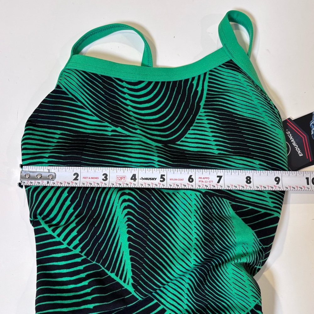 Speedo Swimsuit One Piece Endurance+Flyback Youth Competitive Blue Green S/4 - Picture 11 of 11